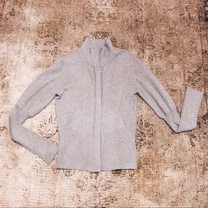 Boston Proper grey sweater jacket